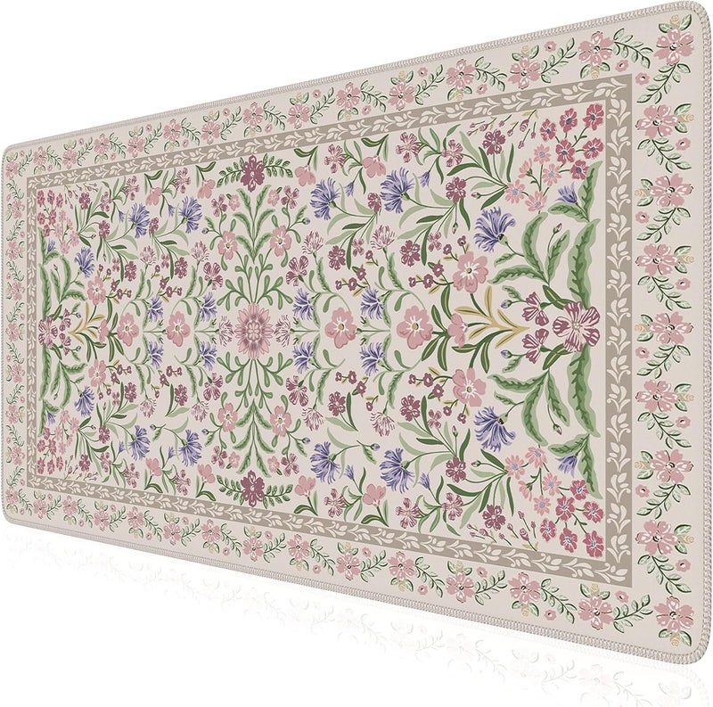 iCasso Desk Mat for Keyboard and Mouse, Large Mouse Pad, Desk Pad Mat, Anti-Slip Big Mousepad with Stitched Edges for Computer Desktop(Purple) - Image 1
